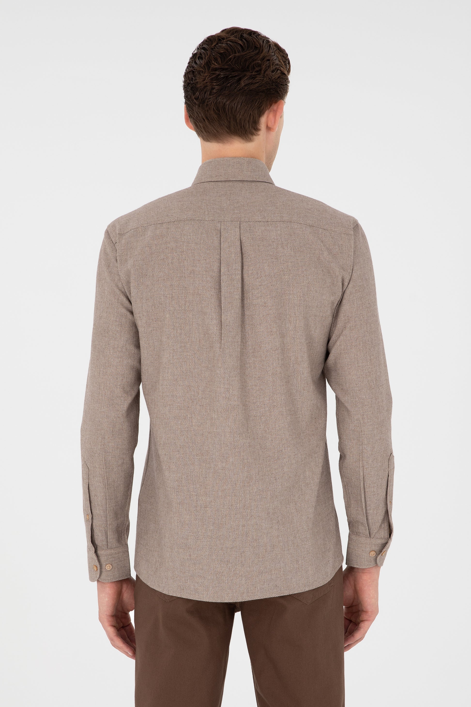 Men's Camel Long Sleeve Shirt