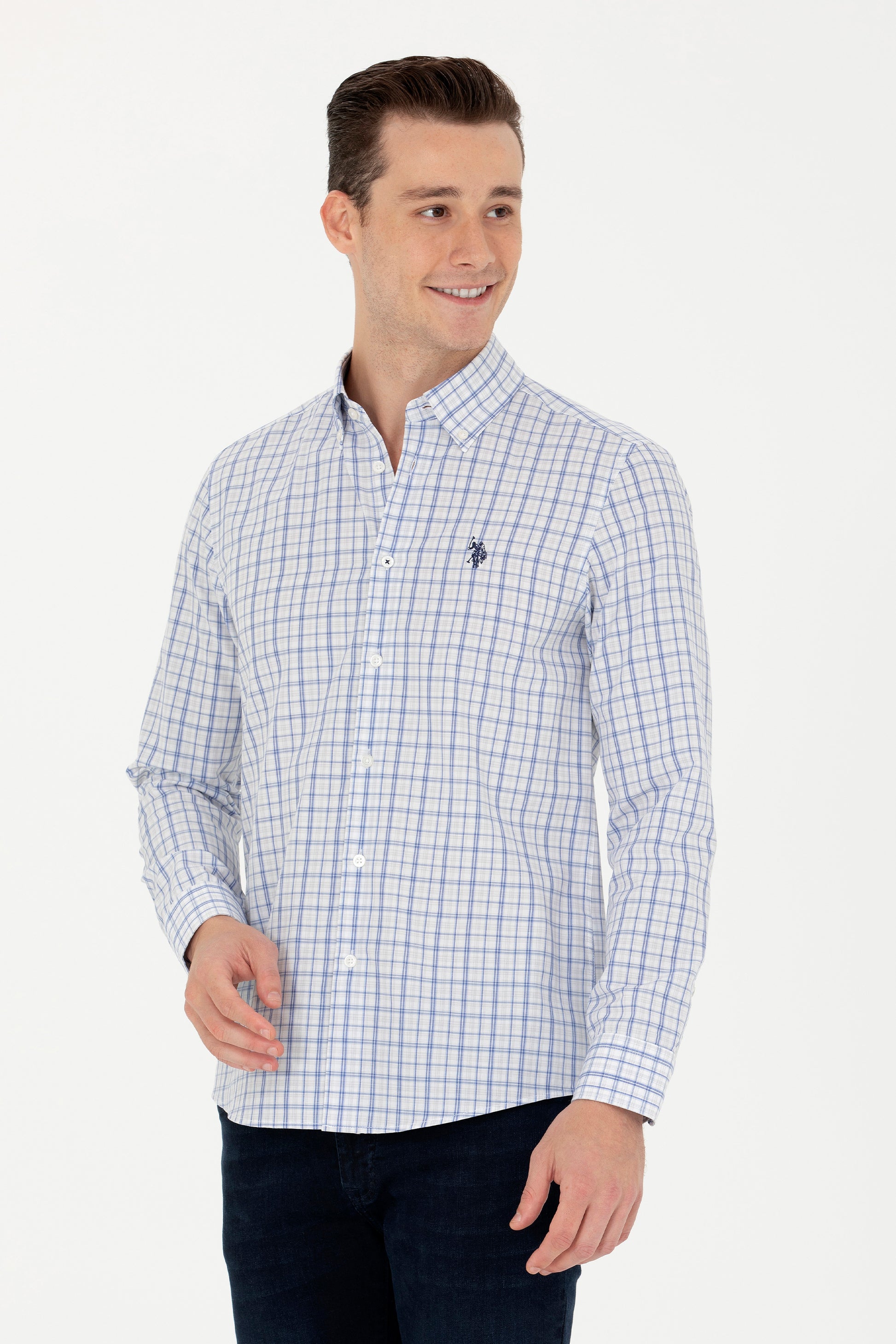 Men's Plaid Blue Shirt