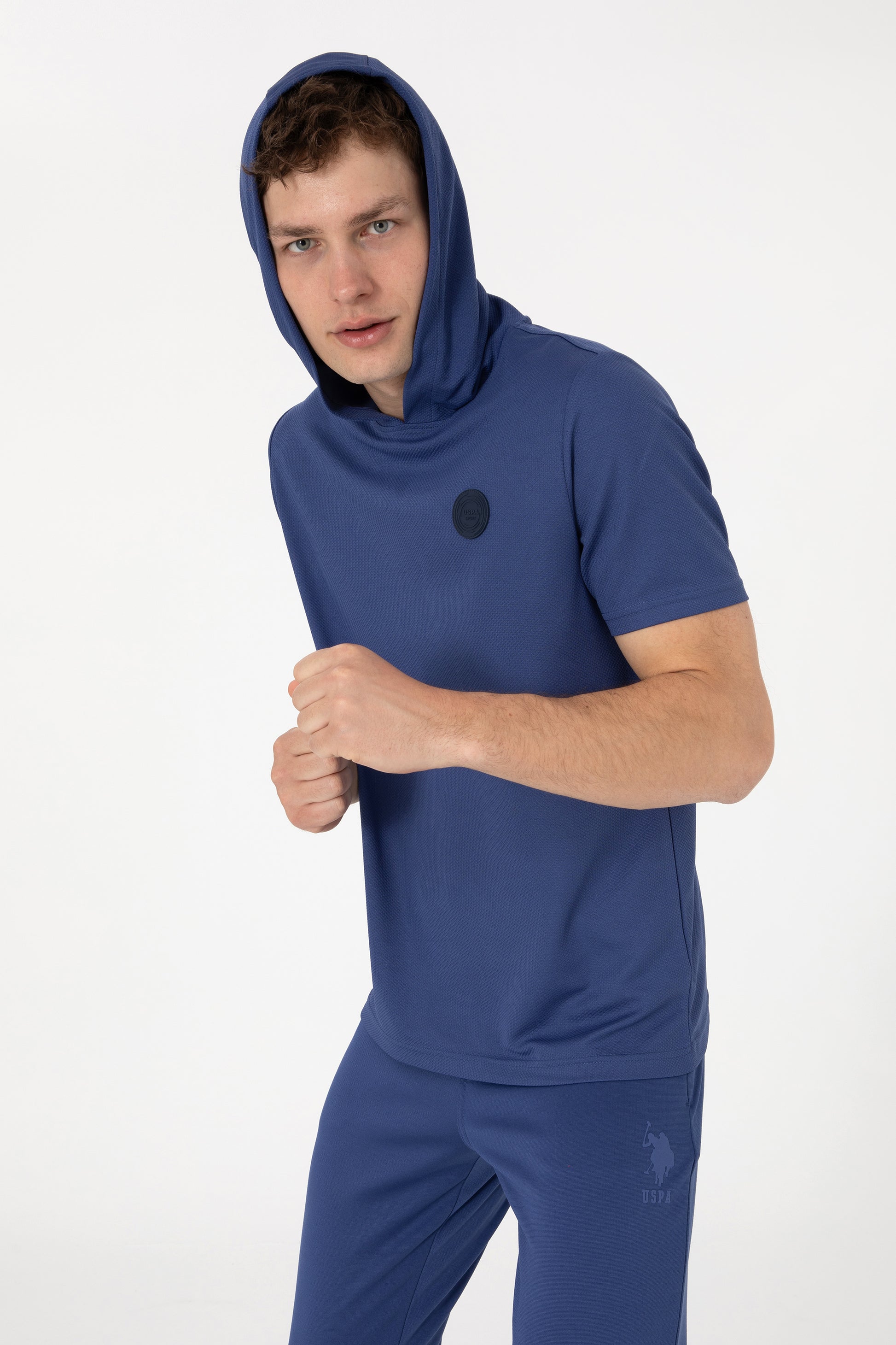 Men's Regular Fit Crew Neck Light Navy T-Shirt