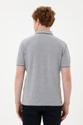 Men's Grey Melange Basic T-Shirt