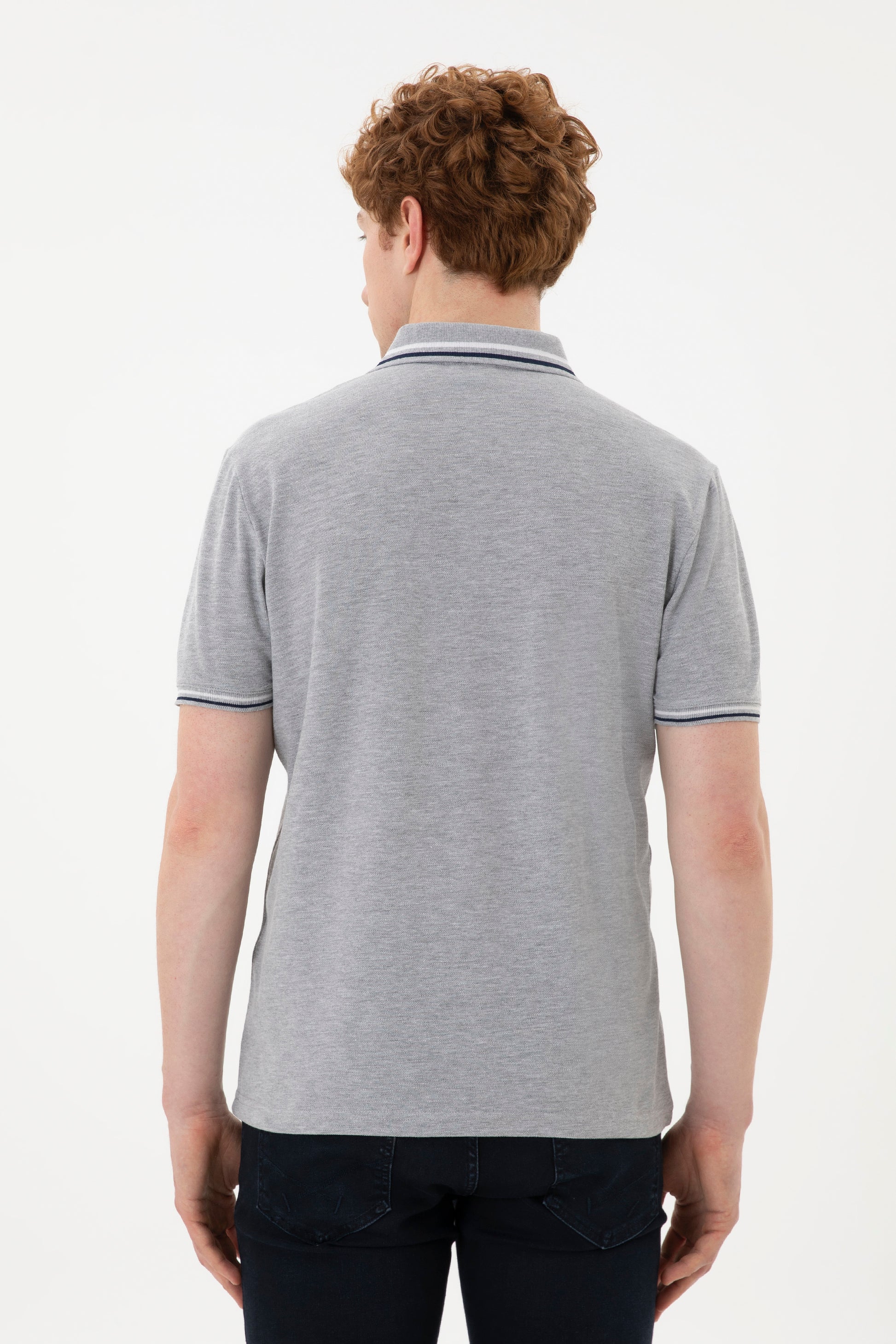 Men's Grey Melange Basic T-Shirt