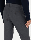 Navy Blue Slim Fit Canvas Pants