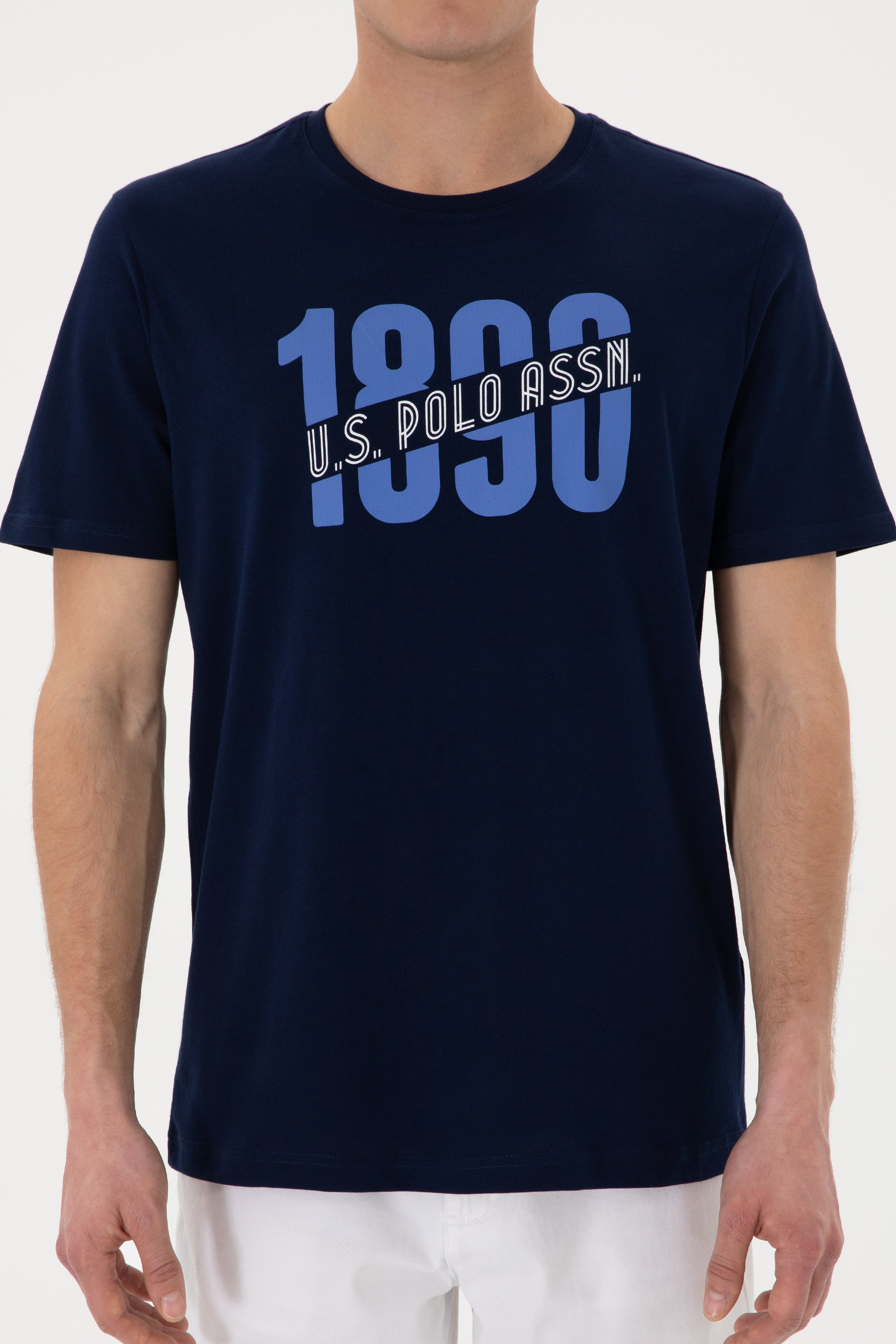 Men's Regular Fit Crew Neck Navy T-Shirt