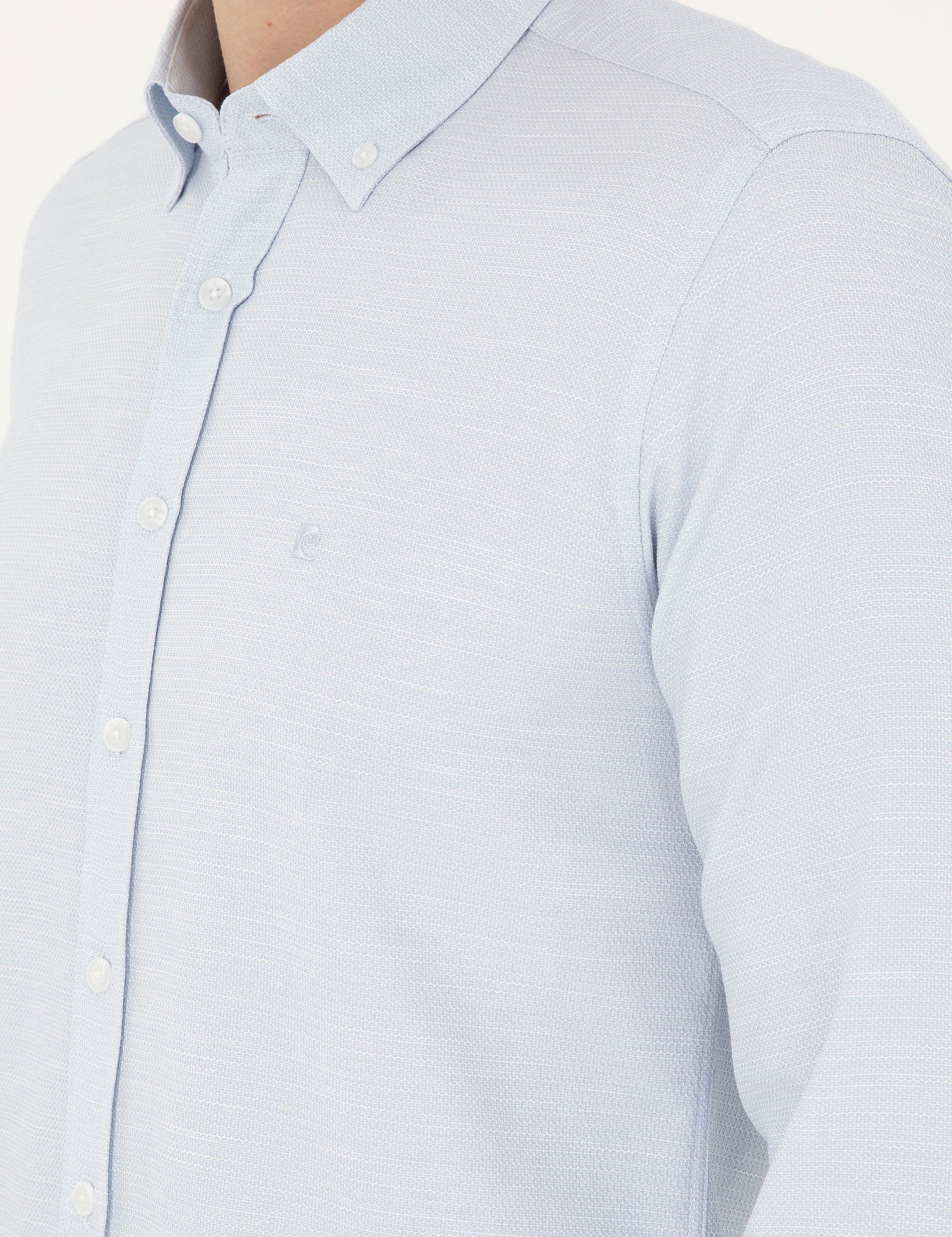Light Blue Slim Fit Long Sleeve Shirt