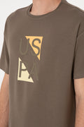 Men's Comfort Fit Crew Neck Mink T-Shirt