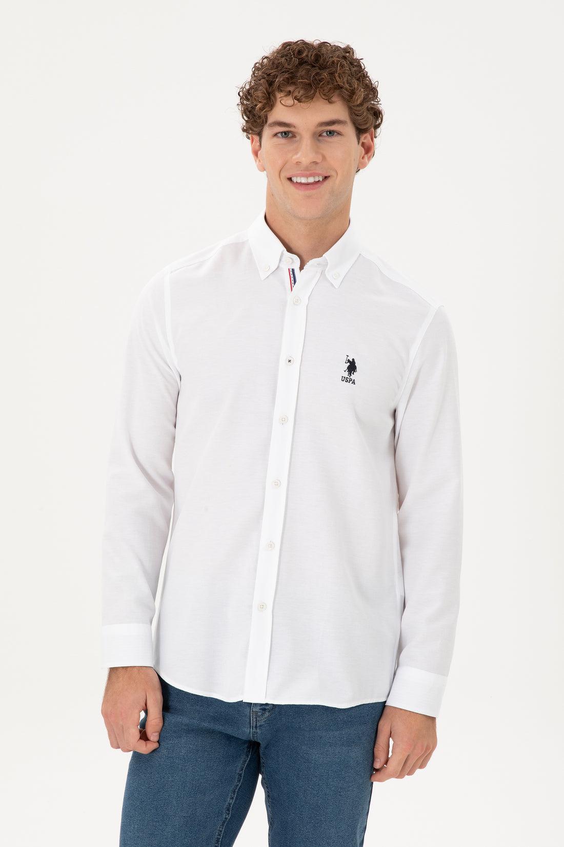 Men's White Long Sleeve Shirt