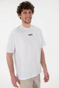 Men's Oversize Fit Crew Neck White T-Shirt