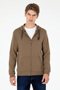 Men's Khaki Knitted Cardigan