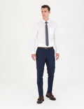 White Regular Fit Long Sleeve Basic Shirt