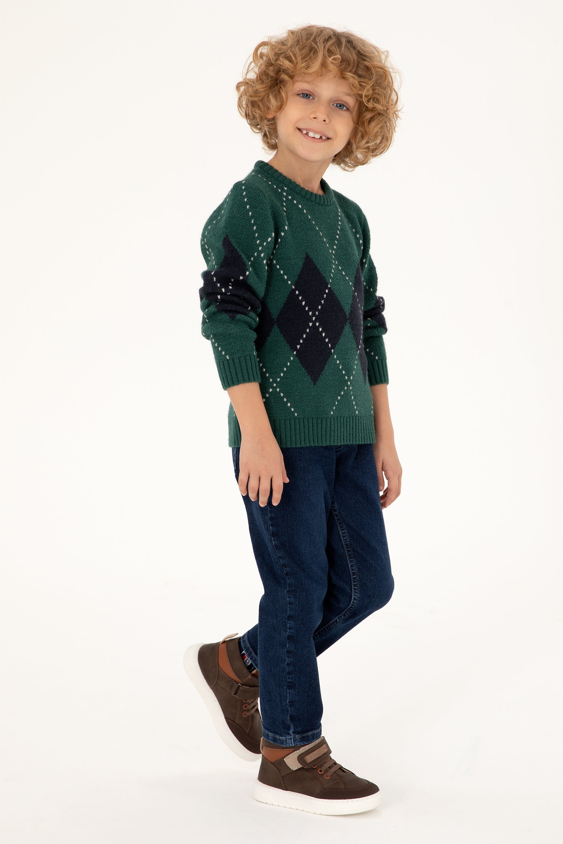 Boy's Dark Green Sweater