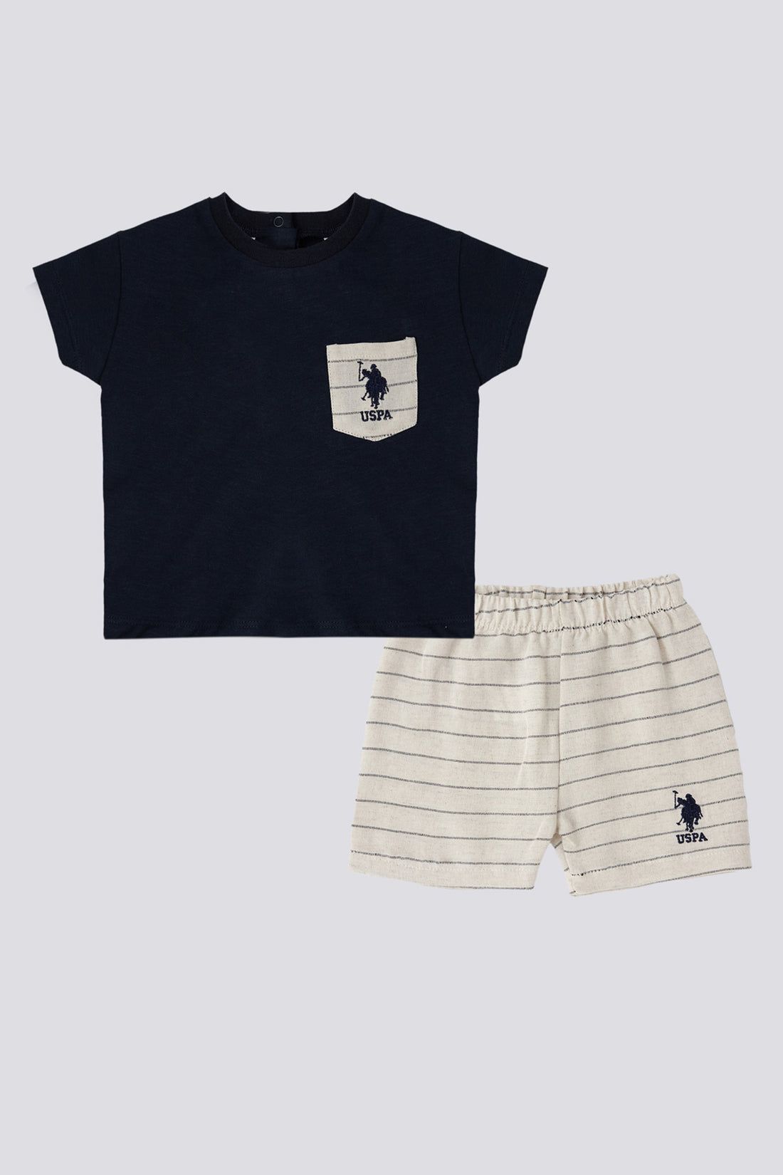 Boy Baby Pocket Detailed 2-Piece Set