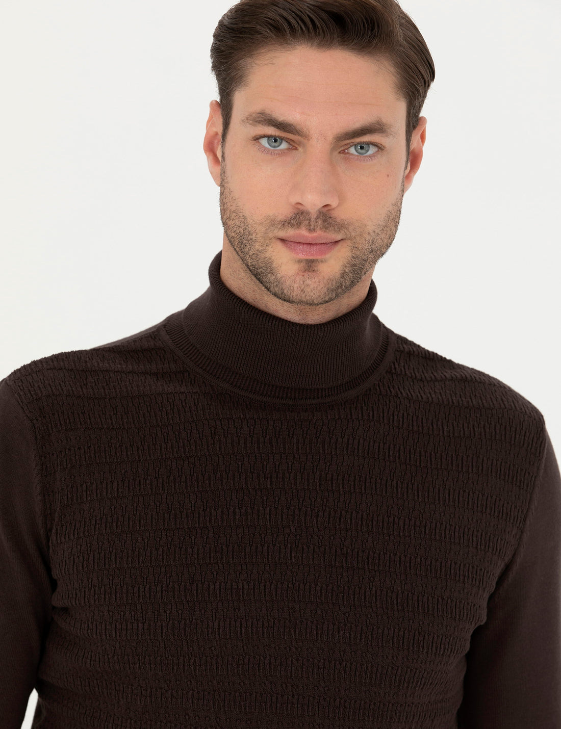 Brown Slim Fit Sweater