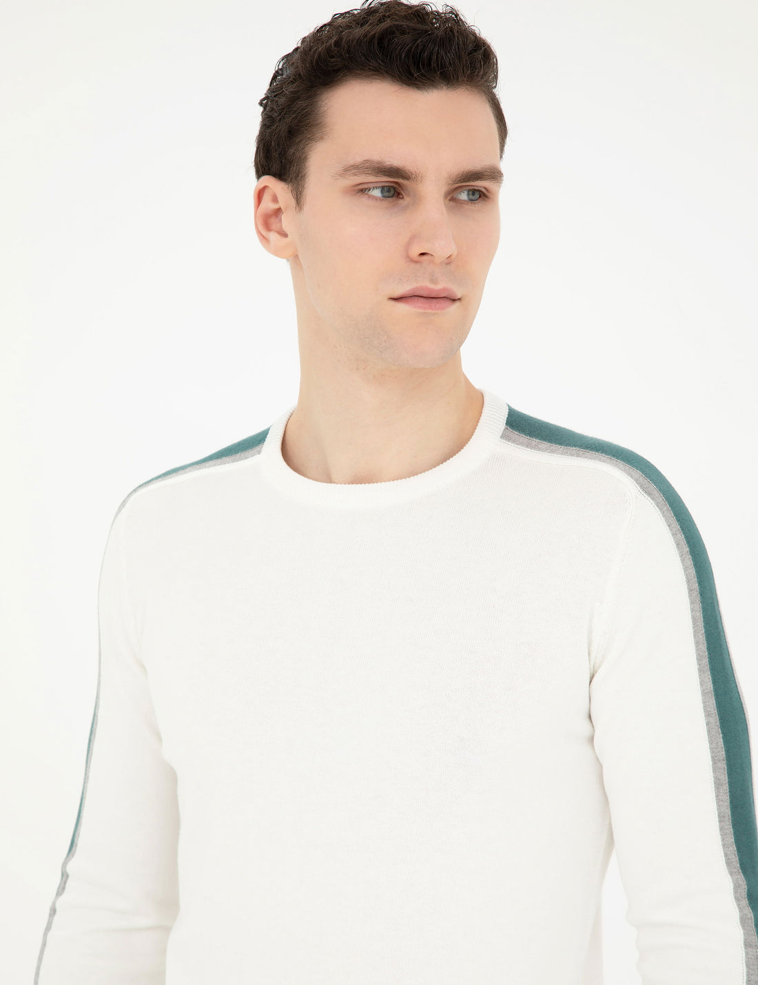 Ecru Slim Fit Sweater