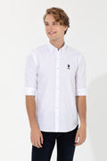 U.S. Polo Assn. Men's Woven Regular Fit White Shirt