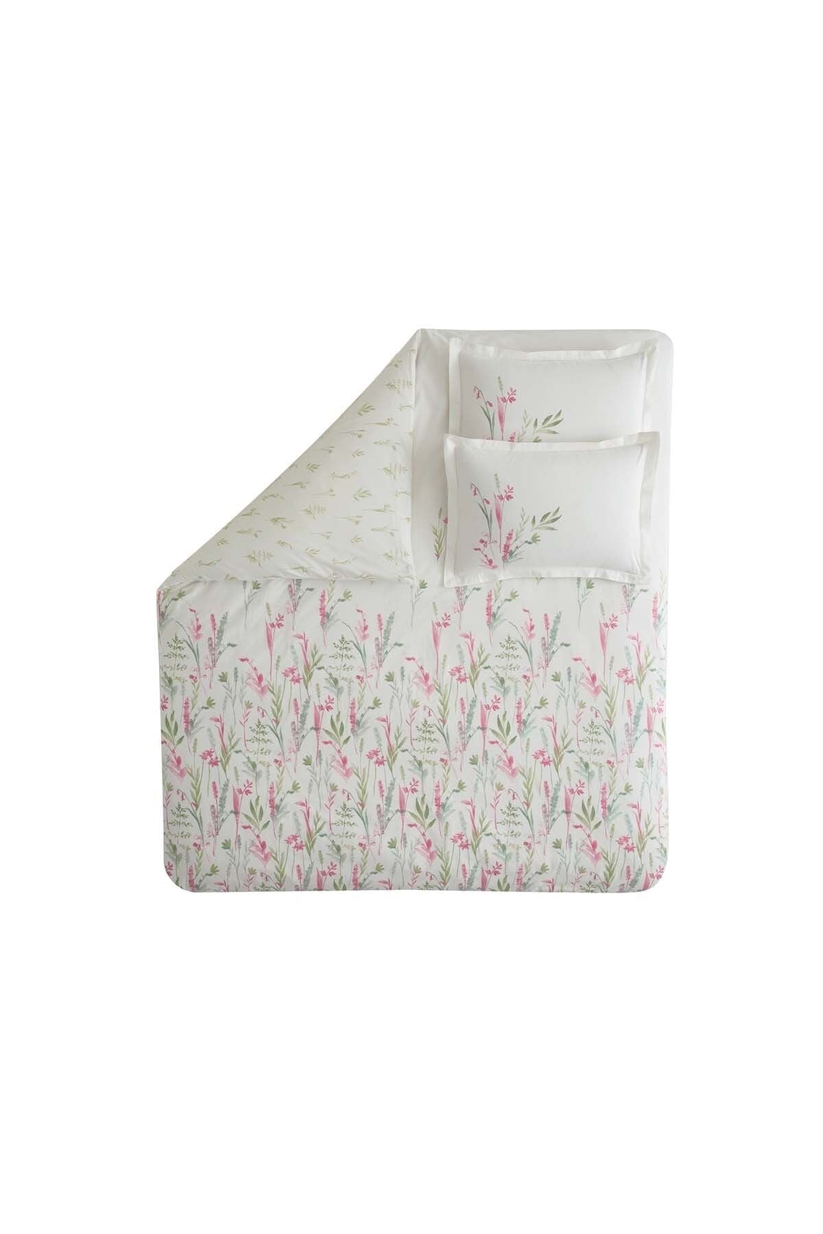 Hana Ranforce Double Bed Linen Set - Pink