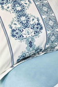 Vivane Blue 100% Cotton Double Size Duvet Cover Set