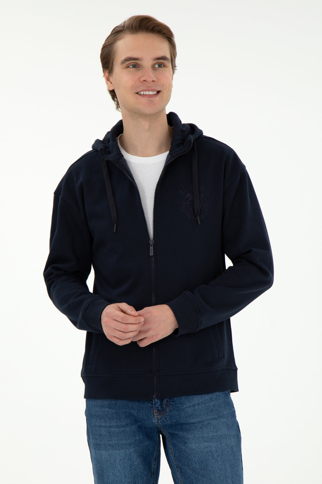 Men's Navy Blue Knitted Cardigan