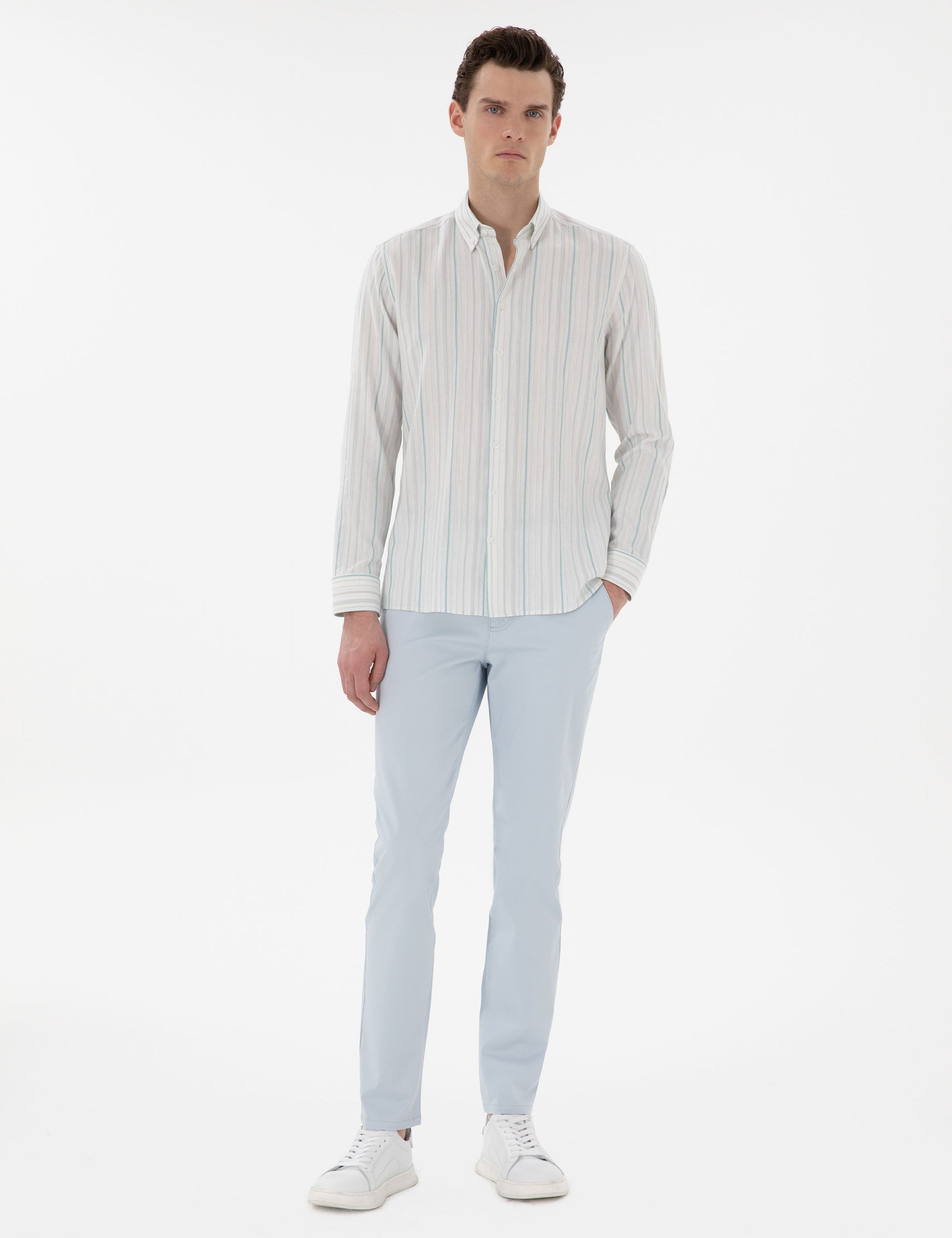 Mint Regular Fit Long Sleeve Shirt