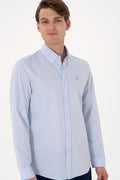 Men's Light Blue Long Sleeve Shirt