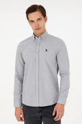 Men's Grey Long Sleeve Shirt