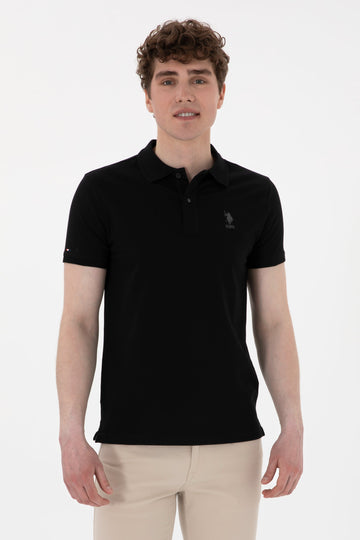 U.S. Polo Assn. - Men's Slim Fit Polo Neck Black Basic T-Shirt - M / Black / Slim