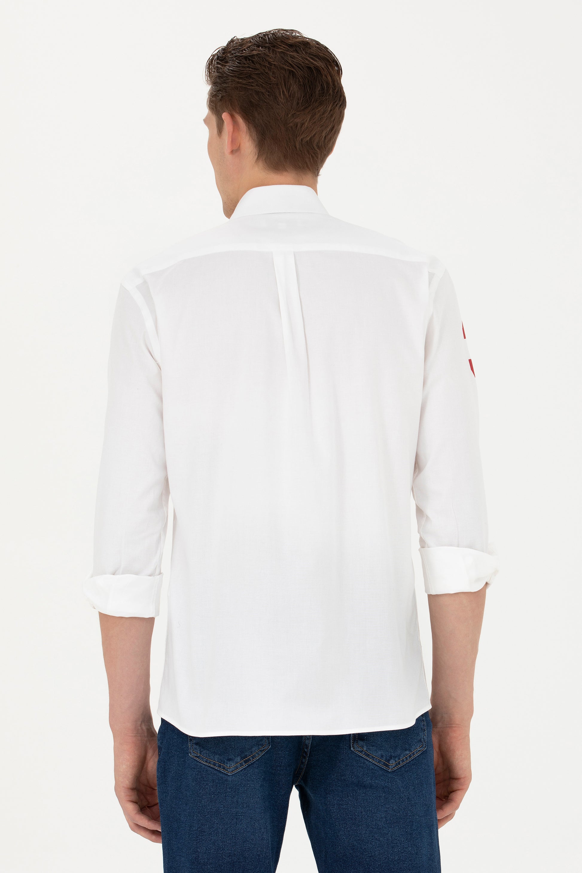 Men's White Long Sleeve Shirt