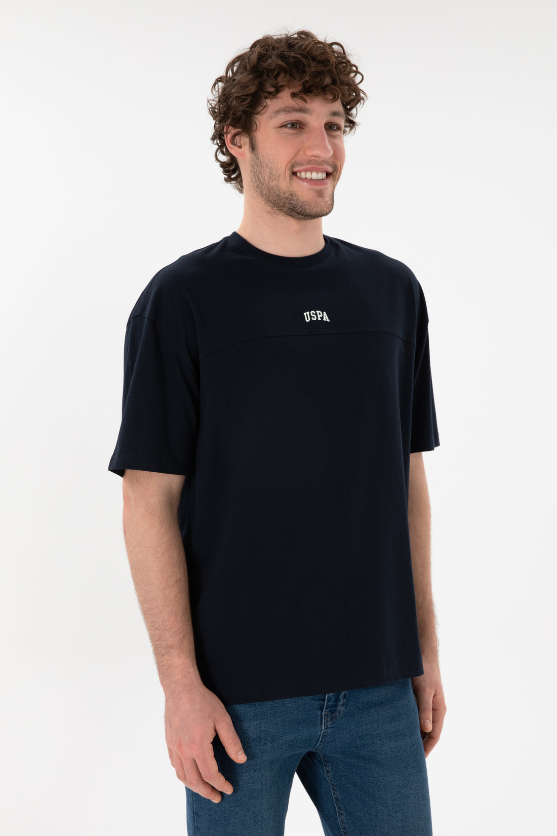 Men's Comfort Fit Crew Neck Navy T-Shirt