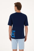 Men's Comfort Fit Crew Neck Navy T-Shirt