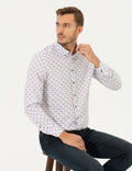 White Regular Fit Long Sleeve Shirt