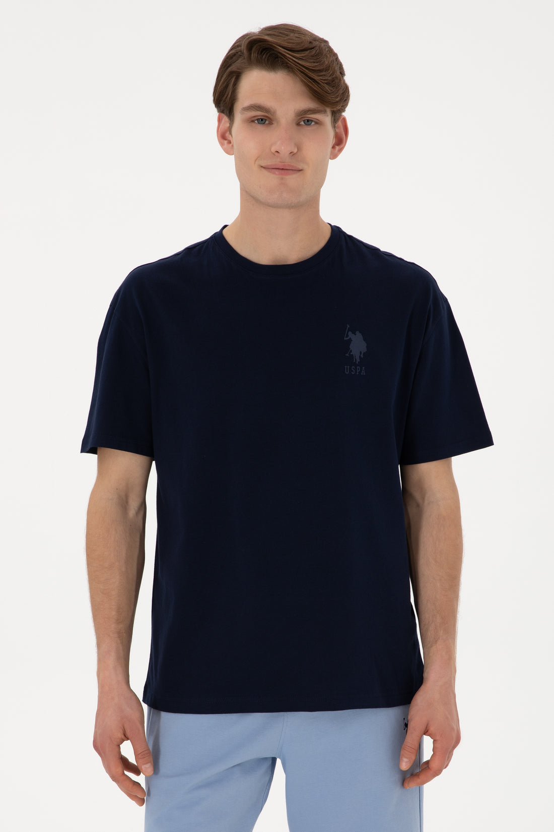 Men's Comfort Fit Crew Neck Navy T-Shirt
