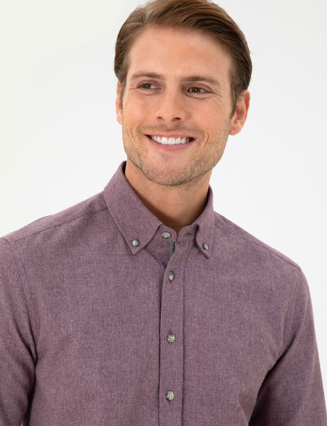 Purple Slim Fit Long Sleeve Shirt