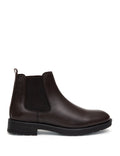 Brown 100% Leather Rubber Sole Chelsea Boots