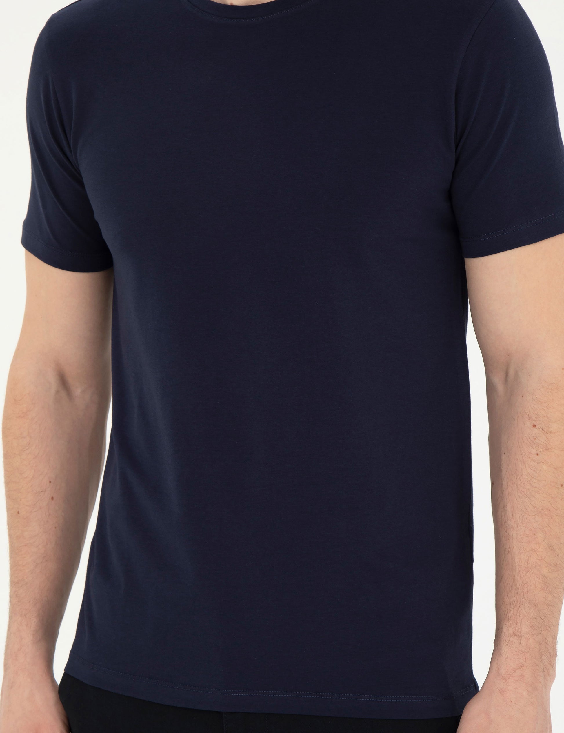 Navy Slim Fit Basic T-Shirt