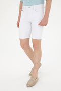 Men's White Jean Shorts