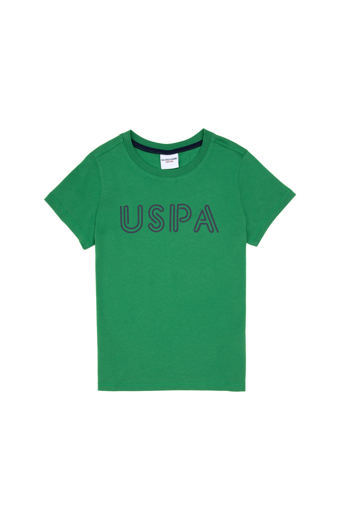 Boy's Green Basic Crew Neck T-Shirt
