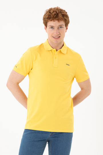 Men's Yellow Basic T-Shirt