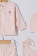 Baby Girl Powder Hospital Outlet 100% Cotton 5 Pcs Zipper Set