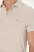 Men's Stone Polo Neck T-Shirt