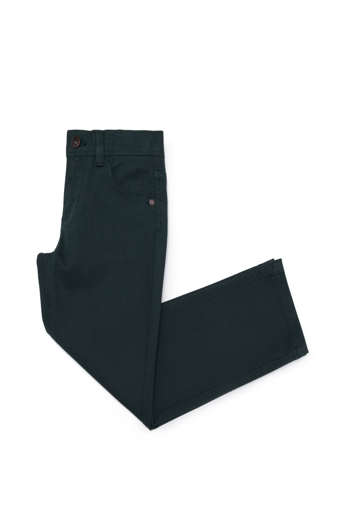 Boy's Dark Green Canvas Pants