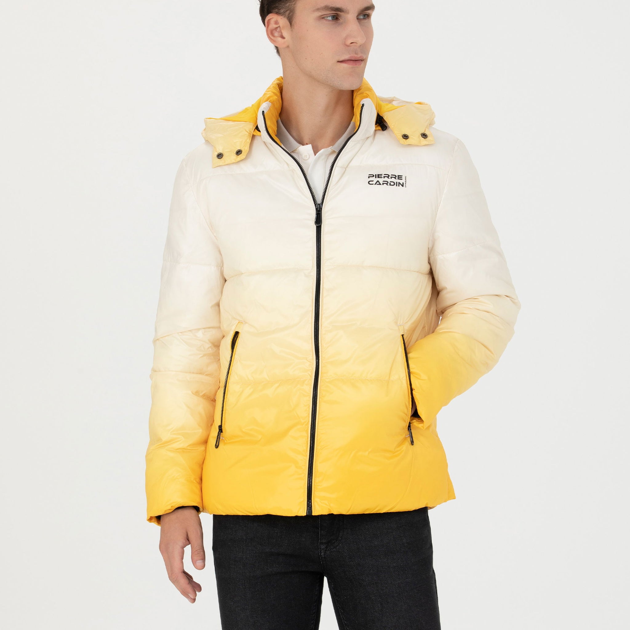 Yellow Hooded Sports Coat