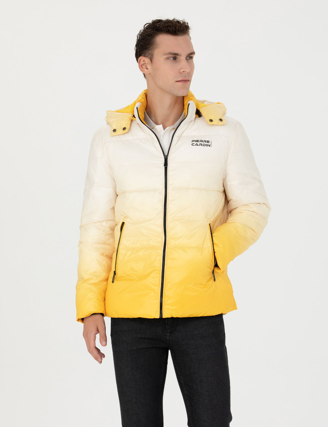 Yellow Hooded Sports Coat