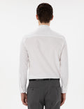 White Slim Fit Long Sleeve Basic Shirt