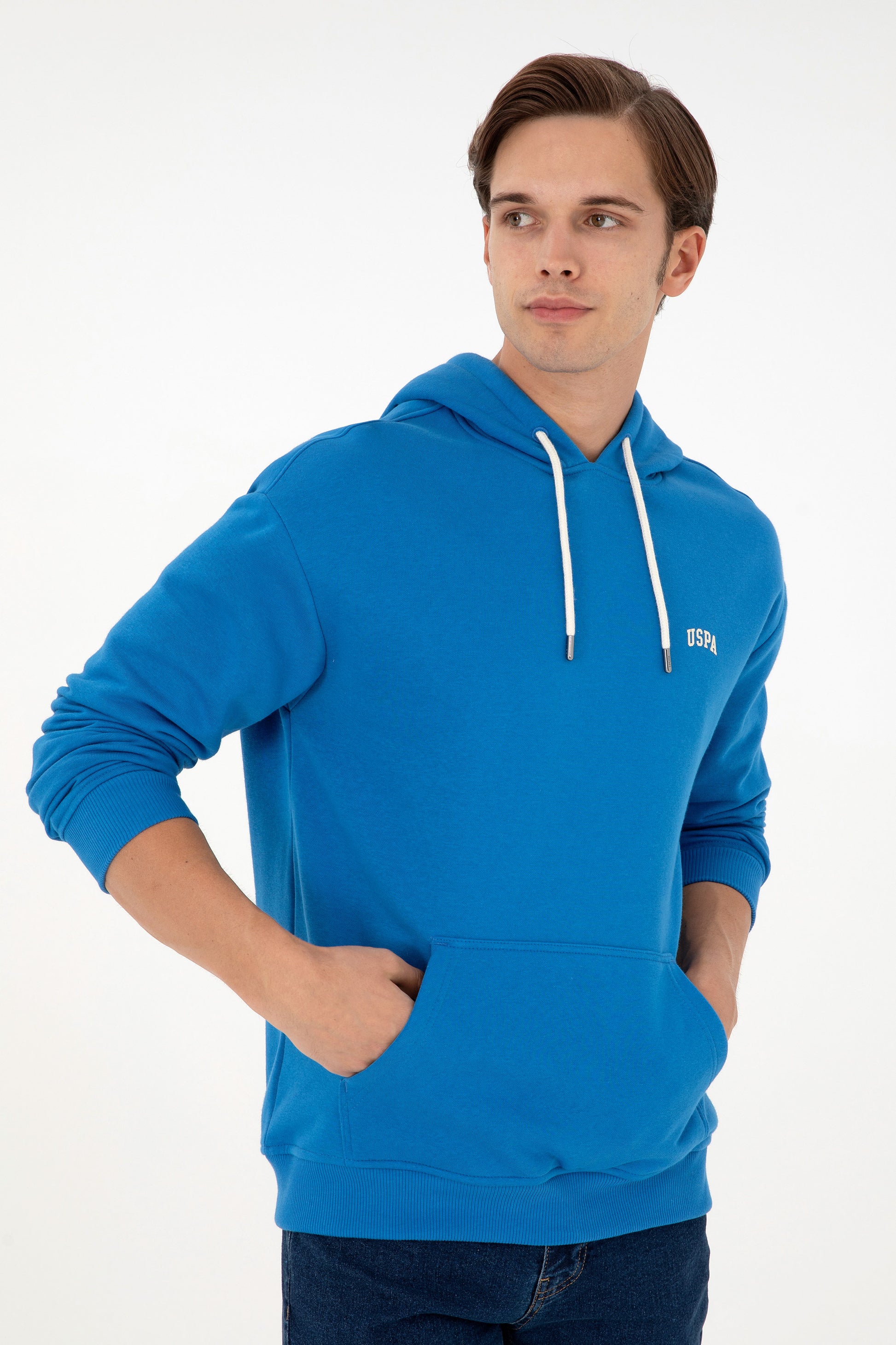 Men's Hooded Cobalt Basic Sweatshirt