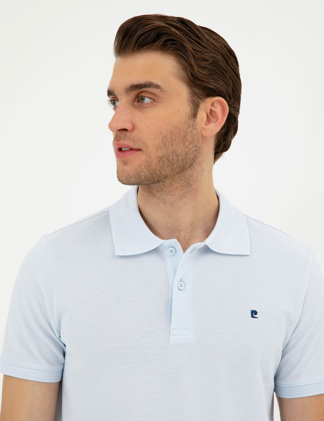 Light Blue Slim Fit Basic T-Shirt