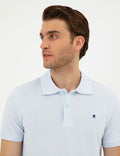 Light Blue Slim Fit Basic T-Shirt
