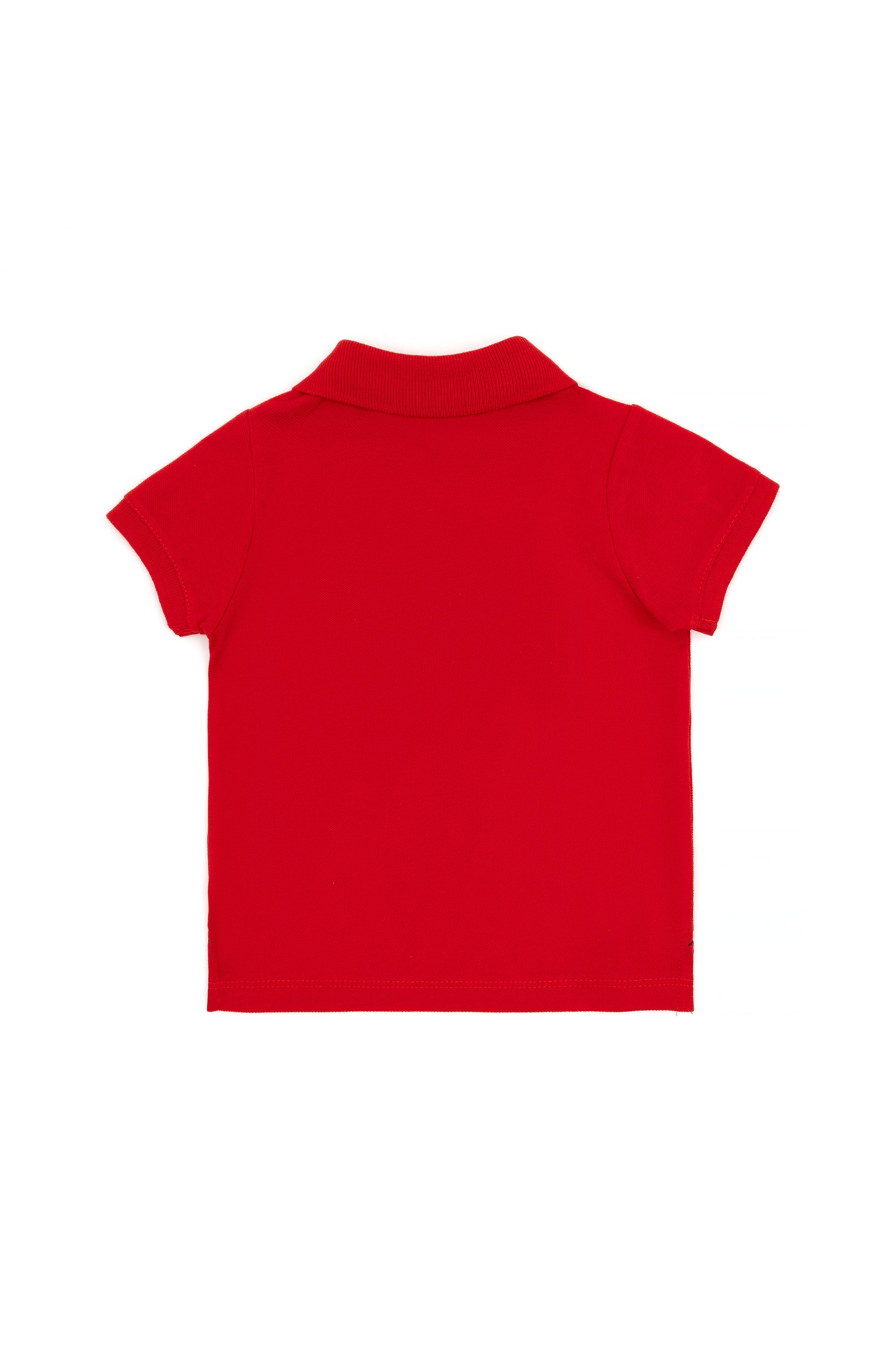 Boy Baby Red Basic Polo Neck T-Shirt