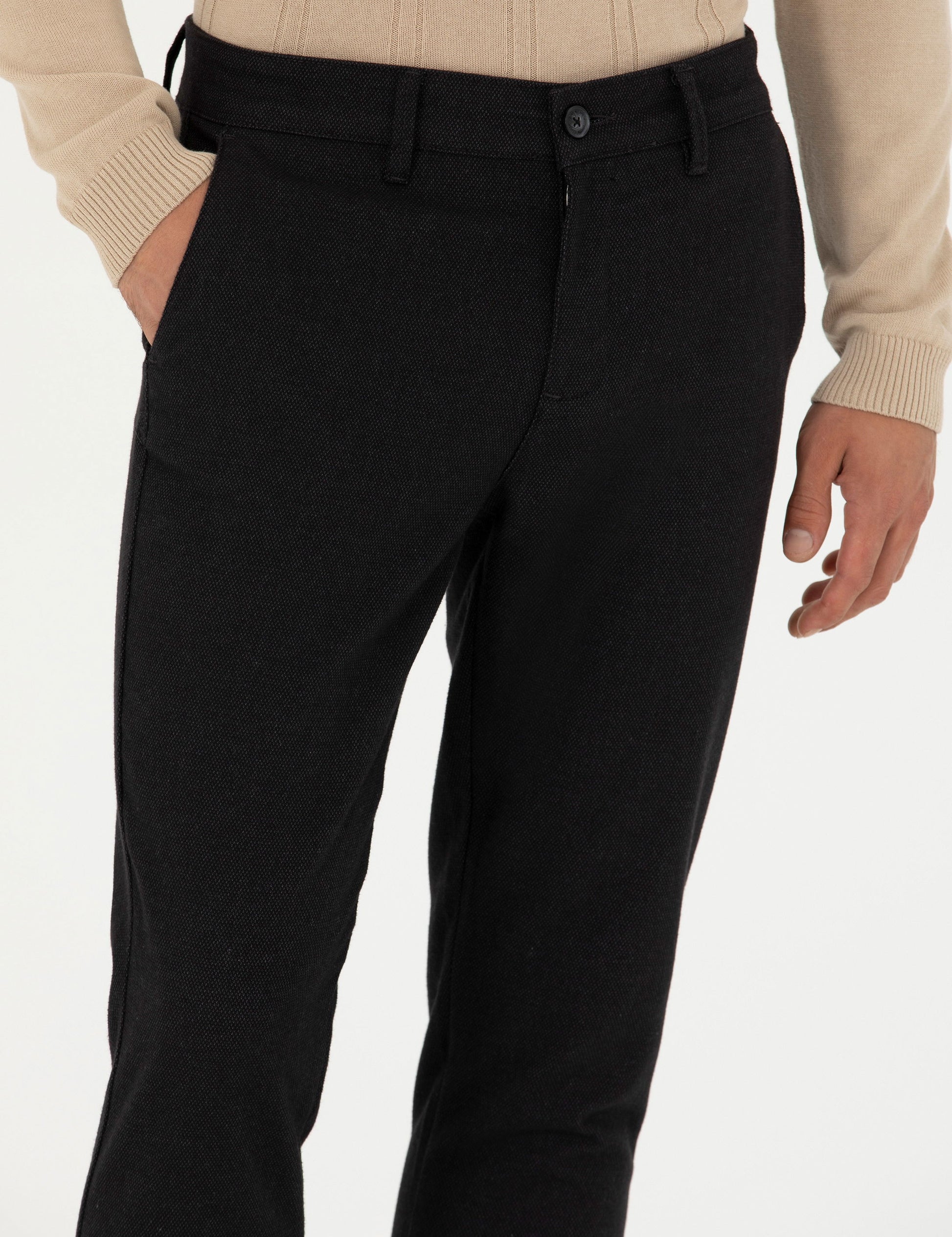 Anthracite Slim Fit Canvas Pants