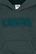 Boy's Dark Green Basic Sweatshirt