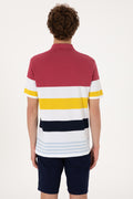 Men's Regular Fit Polo Neck Cherry T-Shirt