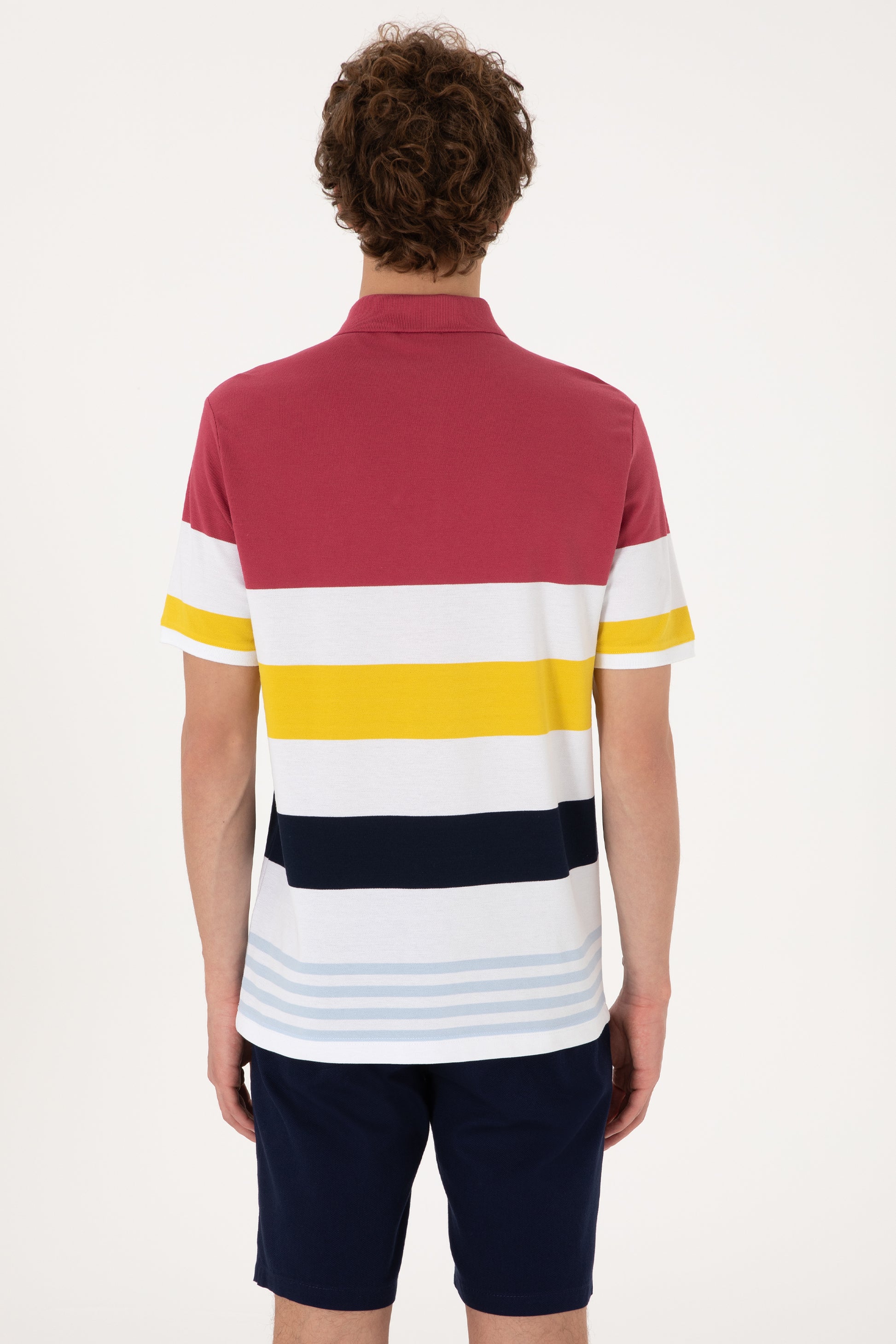 Men's Regular Fit Polo Neck Cherry T-Shirt